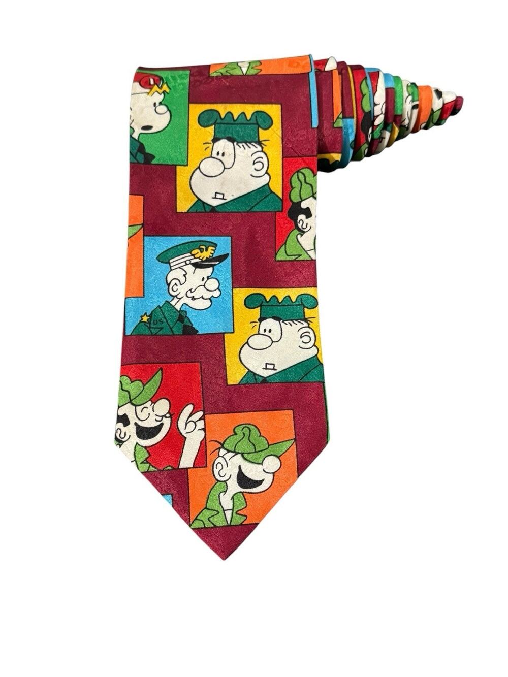 Beetle Bailey By Mort Walker Sarge General Halftrack Novelty Necktie Vintage